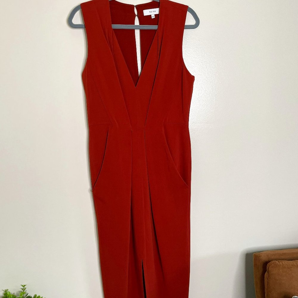 Reiss Gracie Sheath Dress, Burnt Red, Size 6
